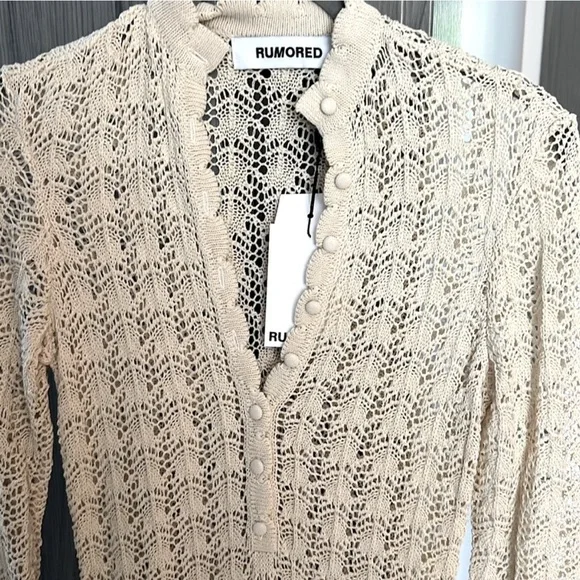 NWT RUMORED Ventura Crochet Maxi Dress - Picture 9 of 10